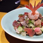 Fish Man - 1707_Fish Man-魚男-_いろいろ海鮮のねぎ塩あえ＠48,000Rp 