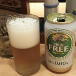 やよい軒 - ノンアルコールビールとお漬物