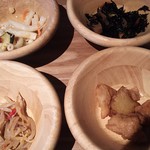 都野菜 賀茂 - マカロニサラダ・ひじき煮・もやしピリ辛・鶏の甘酢
