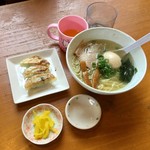 らぁ麺むらまさ - お子様らぁ麺セット(650円)※“塩らぁ麺(小)”と“煮玉子を”選択。