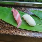 福寿司 - トロとイカ