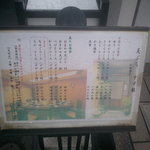 天ぷら すず航 - 道路に出されているメニューの看板です。