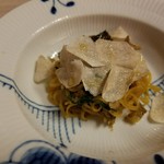 リストランテ ラ・バリック トウキョウ - 鮎のほぐし身のタリアテッレにサマートリュフ