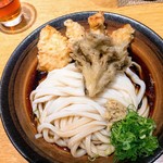 うどんや 匠 - とり天ぶっかけうどん  ¥750- を ＋100円で大盛りに