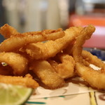 りょうりや 御旅屋 - 剣先イカのゲソ空揚げ¥800