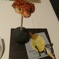 レストラン ロワール フレンチ - インカのめざめ、一口サイズの蛸の燻製