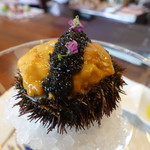 ビストロ ダイア - 大間バフンウニのカクテルはキャビア乗せ