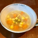 ジャム cafe 可鈴 - とうもろこしと野菜のスープ