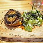 やまぐち - リゾット：蝦夷鮑のソテーと鷹峯唐辛子（たかがみねとうがらし）のリゾット