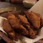 グラス - 名物チャボ  自家製ダレつけて食べる♪衣サクサク軽う〜♪