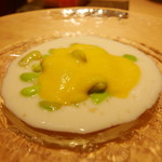 銀座 盡 - 庄内枝豆と白と黄とうもろこしのソース