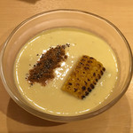 饗 くろ喜 - とうもろこしと羅臼昆布の冷やしそば つけ汁（饗 くろ㐂） 2017.7