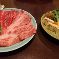 人形町今半 本店 - 昼のすき焼き　肉&野菜(17-07)