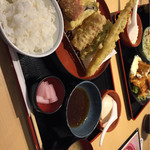 ebisuya - アナゴ天と季節の野菜天 定食750円