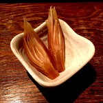 眠庵 - 茗荷の醤油漬け
