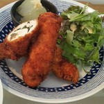 cafe くの家 - ササミの梅しそ巻フライ