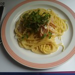 Resutoran Erumitaju Kinosato - 「ベーコンのクリームソースパスタ」750円。