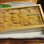 魚虎 - 板ウニ(山口) 3500円(板ウニは仕入れ＋500円)