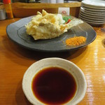 魚虎 - ヒラメ唐揚、ポン酢で