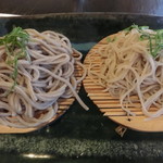 天ぷら付き　二色蕎麦定食（九割・十割蕎麦）