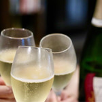 波へい - シャンパーニュで乾杯〜♪