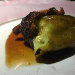 銀座 盡 - 茄子も炭火で皮が炭化する迄焼き上げて剥いたものでとろっとろ。赤茄子系かな？