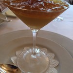 人参とコンソメのジュレ ウニ添え