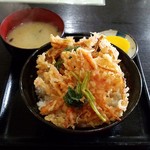 Sobadokoro Sarashina - かき揚げ丼(750円)です。