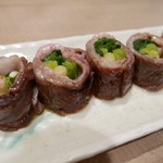 とく山 - 【牛ロース九条葱巻きタレ焼き】★2017/6