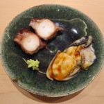 寿司 竹本 - 蛸は地物、牡蠣は兵庫・赤穂