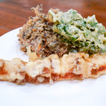 讃岐うどん河野 - ちくわ、いりこ、春菊天