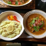 スプーンソング - アレッピー・フィッシュカレー(1,300円)※トマトライス→レモンライスに変更しています。