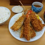 とんかつ山家 - ミックス定食(17-07)