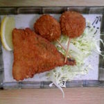 海鮮厨房 Ksキッチン - あじフライと一口まぐろカツ