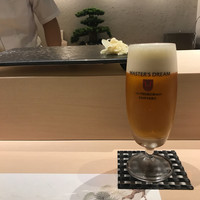 鮨 青海 - 生ビール  （サントリーマスターズドリーム）