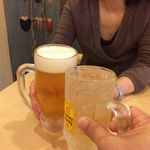 お家のごはん かれん - H.29.6.29.昼 ハイボール vs 生ビール de 乾杯♪