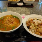 中華料理 隆福 - 台湾ミソラーメン＋回鍋肉丼