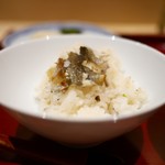 銀座 しのはら - 鮎の炊き込みご飯