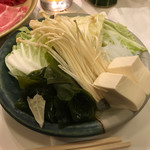 しゃぶせん 銀座コア地下２階店 - しゃぶしゃぶ定食付き「野菜盛合せ」