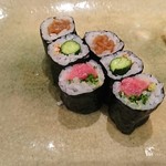 銀座 久兵衛 - かっぱ巻き、ネギトロ巻き、かんぴょう巻き