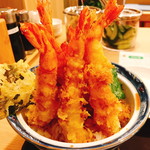 天丼はせ川 - 天丼 えび8本（1,280円）
