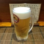 焼鳥武蔵 - 暑い日はビールです。