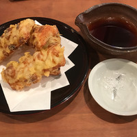 自家製粉石臼挽きうどん 青空blue 本店 - ちくわ天　※塩で食べます