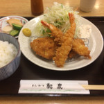 とんかつ和泉 - ミックスフライ定食