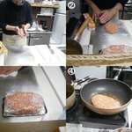 神戸甘辛カレー きてたもんせ - ハンバーグ仕込中　手作りであることがよくわかりますよね