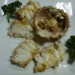 文福 - かなり大ぶりな毛がに、まずは本体がさばかれて出てきました。