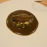 ラ・トラース - 鮑のステーキ、キタアカリと青海苔のソース