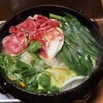 金谷 - すき焼き　2鍋目三つ葉