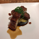 うなぎのフォアグラ、なす添え