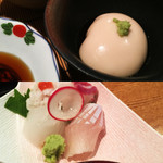 あじ彩　真 - 胡麻豆腐、おいしいんだこれがまた。お刺身、丁寧な仕事。